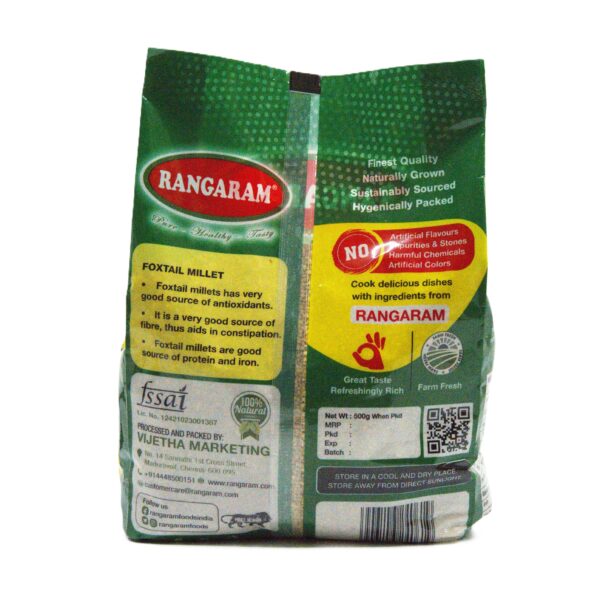 Rangaram Foxtail millet 500GMs - Image 2
